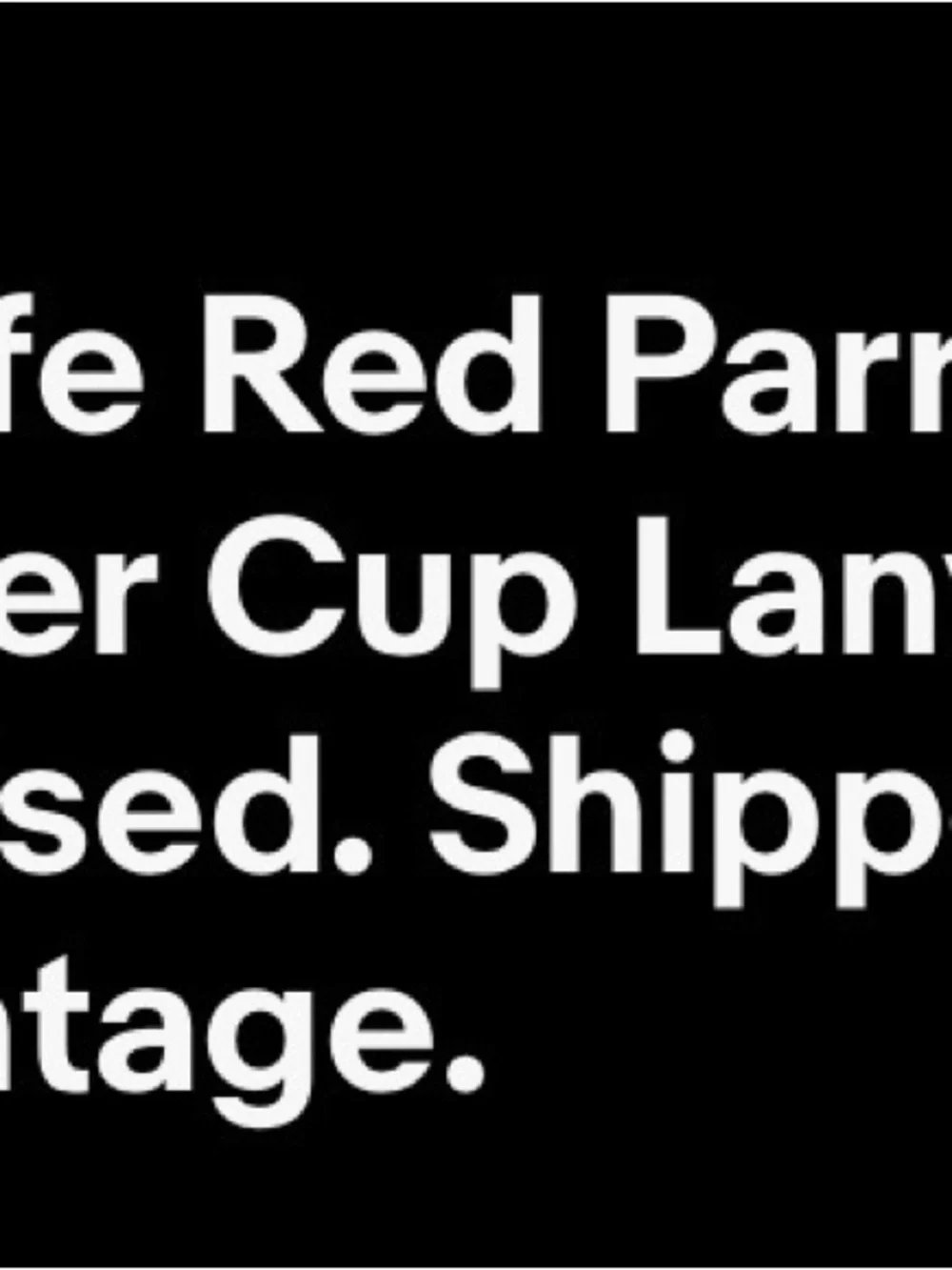 Rainforest Cafe Red Parrot 3D Head Souvenir Sipper Cup Lanyard